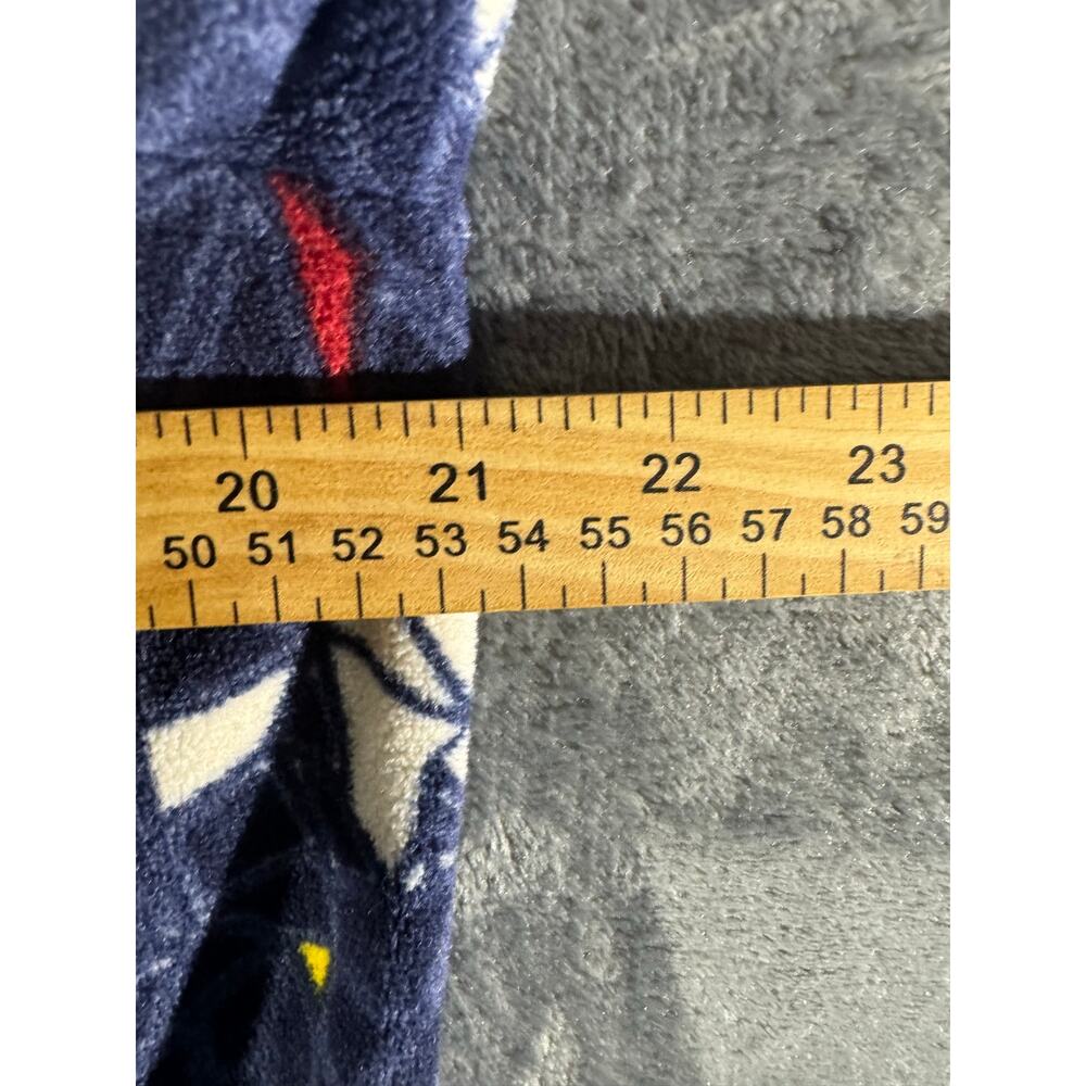 KAVU Cavanaugh Fleece Pullover M Medium Polar Bear Geometric Stained Glass Blue - Picture 4 of 8